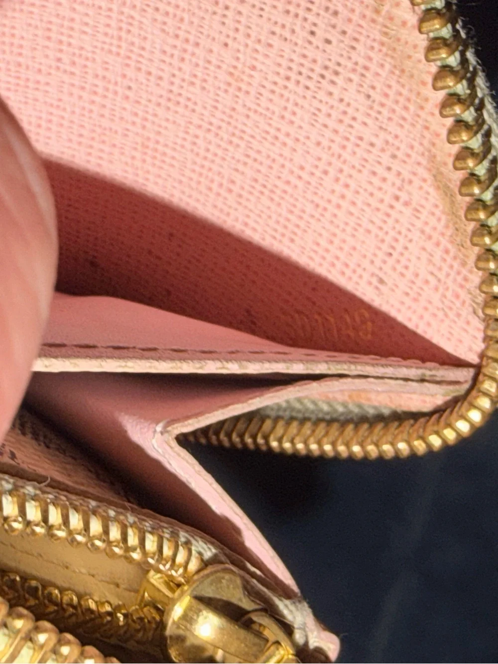 Authentic Louis Vuitton Damier Azur Zippy Wallet Rose Ballerine